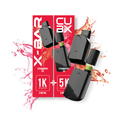 Cartouche pré-remplie Strawberry Ice CUBX Go - X-Bar