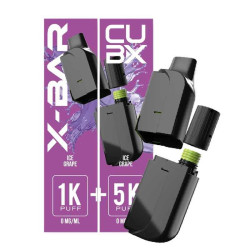 Cartouche pré-remplie Ice Grape CUBX Go - X-Bar