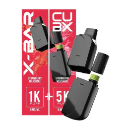 Cartouche pré-remplie Strawberry Milkshake CUBX Go - X-Bar