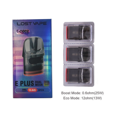 Cartouches E-plus 3ml - Lost Vape 0.6 ohm Dual Mesh